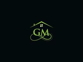 Creative Gm Real Estate Logo, Initial GM Logo Letter Icon Vector For Building