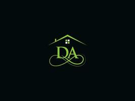 Real Estate Da Logo Letter, Luxury DA Building Vector Logo Icon For You