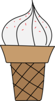 Ice cream cartoon doodle. png