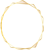 Gold geometrisch Rahmen Illustration. png