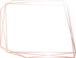 rosa oro geometrico telaio illustrazione. png