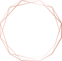 rosa oro geometrico telaio illustrazione. png