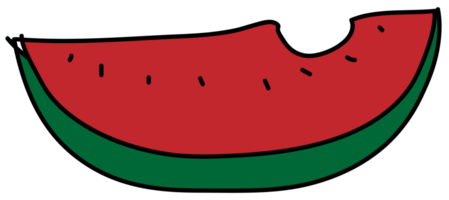 vattenmelon tecknad serie klotter. png