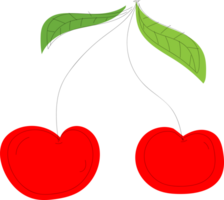 Cherry cartoon doodle png