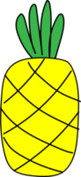 ananas tecknad serie klotter png