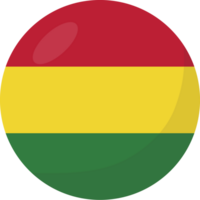 Bolivia flag circle 3D cartoon style. png