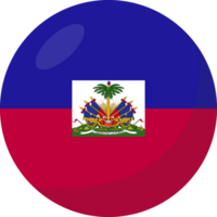 Haïti vlag cirkel 3d tekenfilm stijl. png