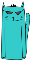 Cute cat cartoon doodle. png