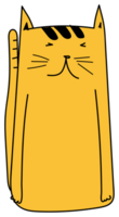 linda gato dibujos animados garabatear. png