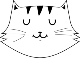 mignonne chat dessin animé griffonnage. png