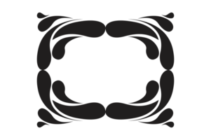 Liquid Ornament Border With Transparent Background png