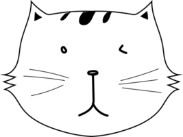 Cute cat cartoon doodle png