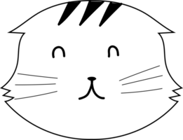 Cute cat cartoon doodle png