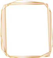 guld geometrisk ram illustration, transparent bakgrund png