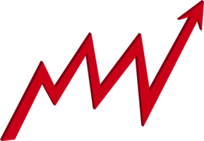 3d pijl bedrijf diagram illustratie. transparant achtergrond png