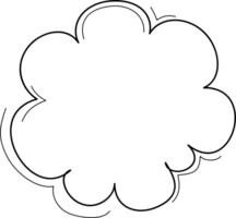 Hand drawn clouds, Transparent background png