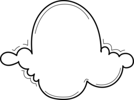 hand- getrokken wolken, transparant achtergrond png