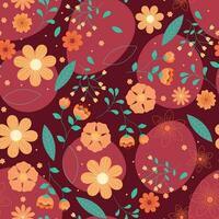 Abstract flower pattern background. Vector illustration.