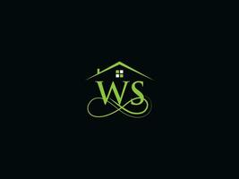 Modern Ws Real Estate Logo, Luxury WS Logo Icon Vector For Building Business