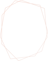 geometrisch Rose Gold Rahmen Illustration. png