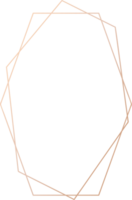 geometrico rosa oro telaio illustrazione. png