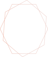 Geometric rose gold frame illustration. png