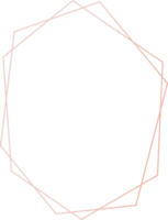 geometrisch Rose Gold Rahmen Illustration. png