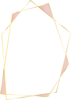 geometrisk reste sig guld ram illustration. png