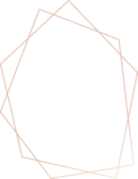 geometrisch Rose Gold Rahmen Illustration. png