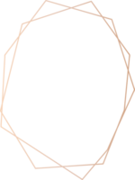 geometrisch Rose Gold Rahmen Illustration. png