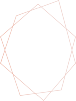 géométrique Rose or Cadre illustration. png