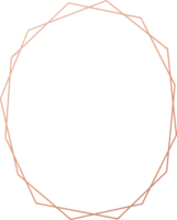 Geometric rose gold frame illustration. png