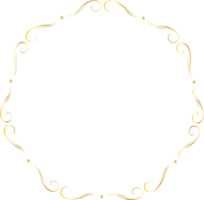 Dividers round gold frames png