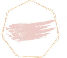 geometrisk reste sig guld ram illustration. png