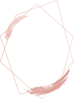 Geometric rose gold frame illustration. png