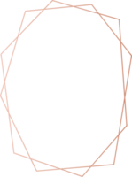 geométrico Rosa oro marco ilustración. png