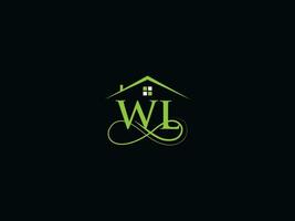 Modern Wl Real Estate Logo, Luxury WL Logo Icon Vector For Building Business