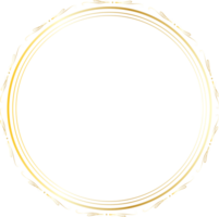 Dividers round gold frames for decoration, Transparent background png