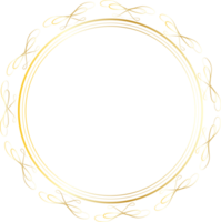 Dividers round gold frames for decoration, Transparent background png