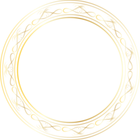 Dividers round gold frames for decoration, Transparent background png