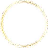 Dividers round gold frames for decoration, Transparent background png