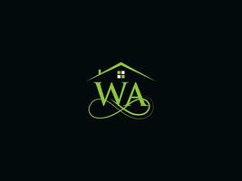 Modern Wa Real Estate Logo, Luxury WA Logo Icon Vector For Building Business