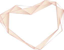 rosa guld geometrisk ram blommig illustration, transparent bakgrund png