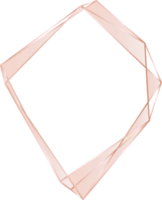 Rosa Gold geometrisch Rahmen Blumen- Illustration, transparent Hintergrund png