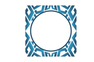 Blau Gradation Ornament Rand mit transparent Hintergrund png