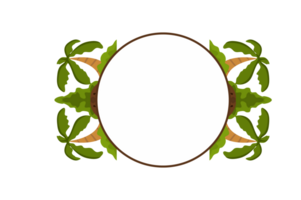 Palm Tree Ornament Border With Transparent Background png