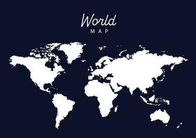 flat design vector world map