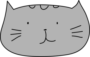 Cute cat cartoon doodle png