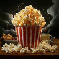 Delicious popcorn snack photo