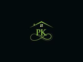 Building Pk Luxury Logo, Real Estate PK Logo Icon Vector For You Business